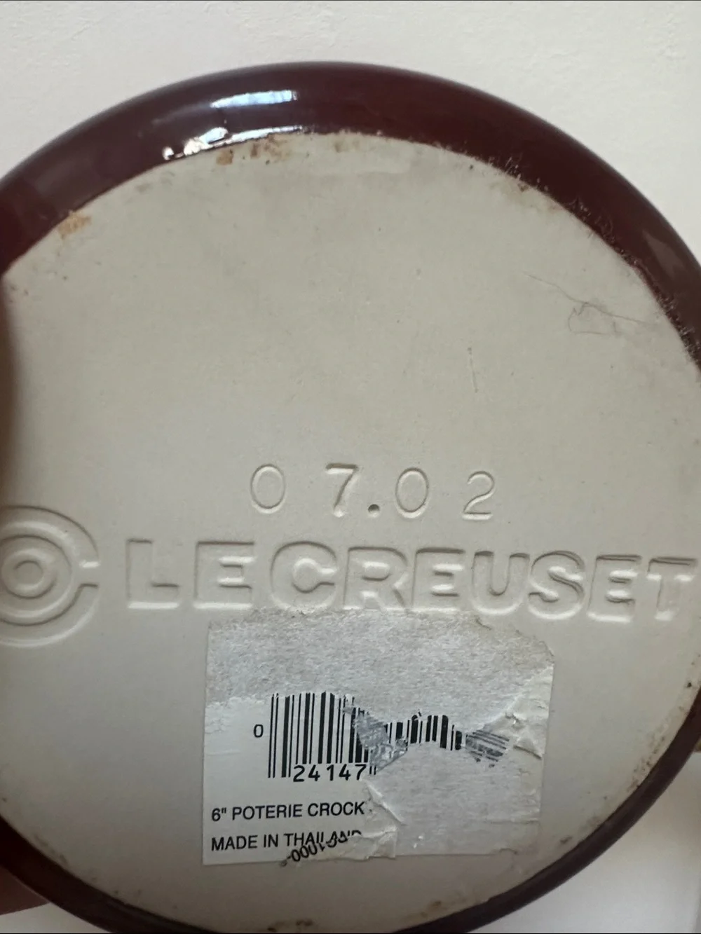 Le Creuset Red Glazed Stoneware 6 in Crock